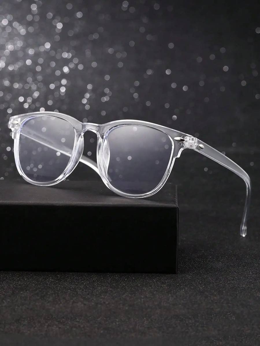 1-2-3PCS Unisex Square Plastic Frame Trendy Anti-Blue Light 