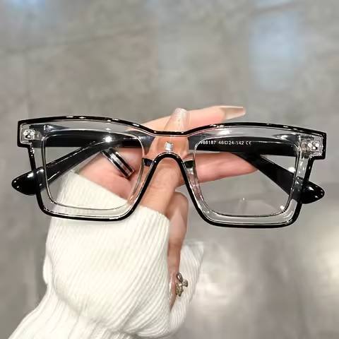 Anime Square Clear Lens Glasses Candy Color Cosplay Costume