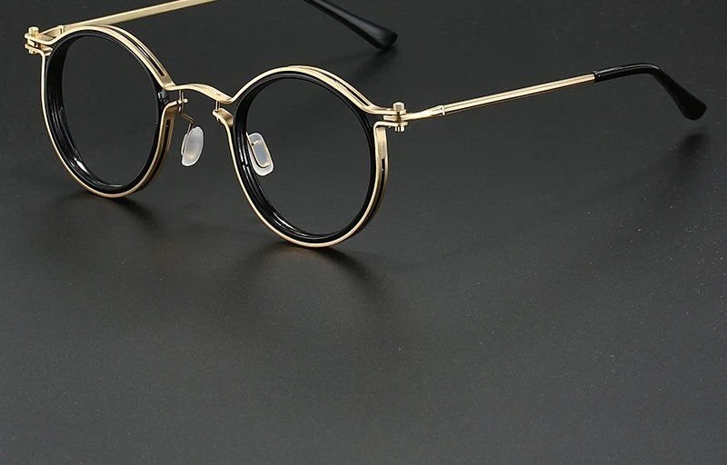 Black & Gold Round Blue Light Readers