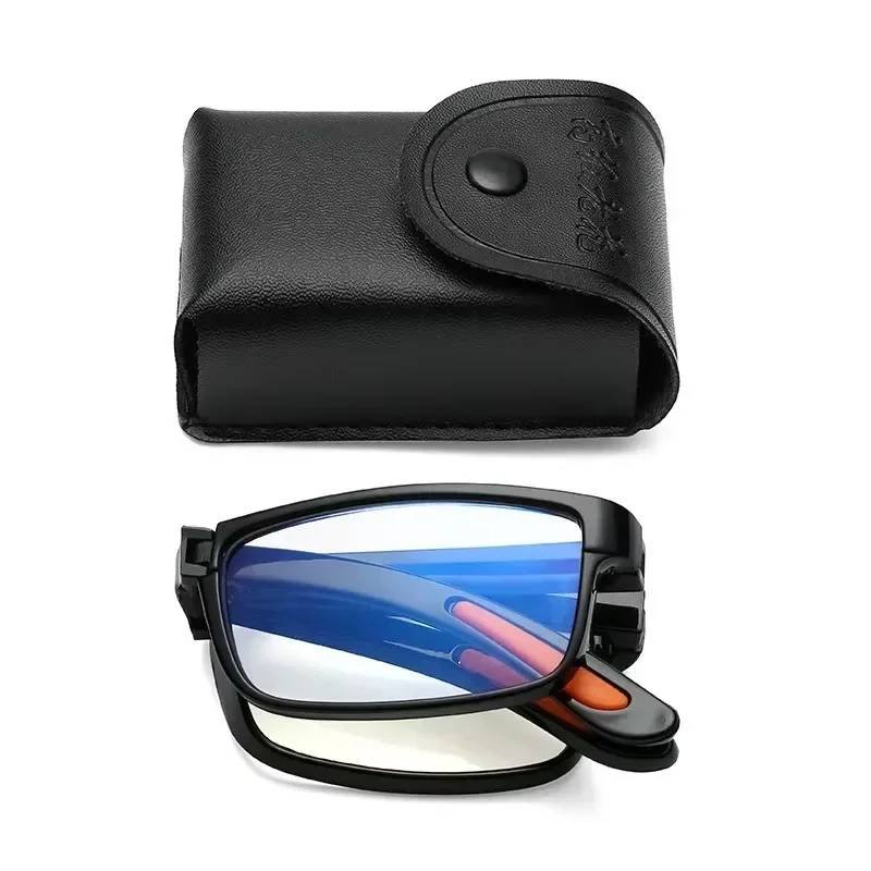 Folding Reading Glasses with Case Anti Blue Light Eyeglasses
