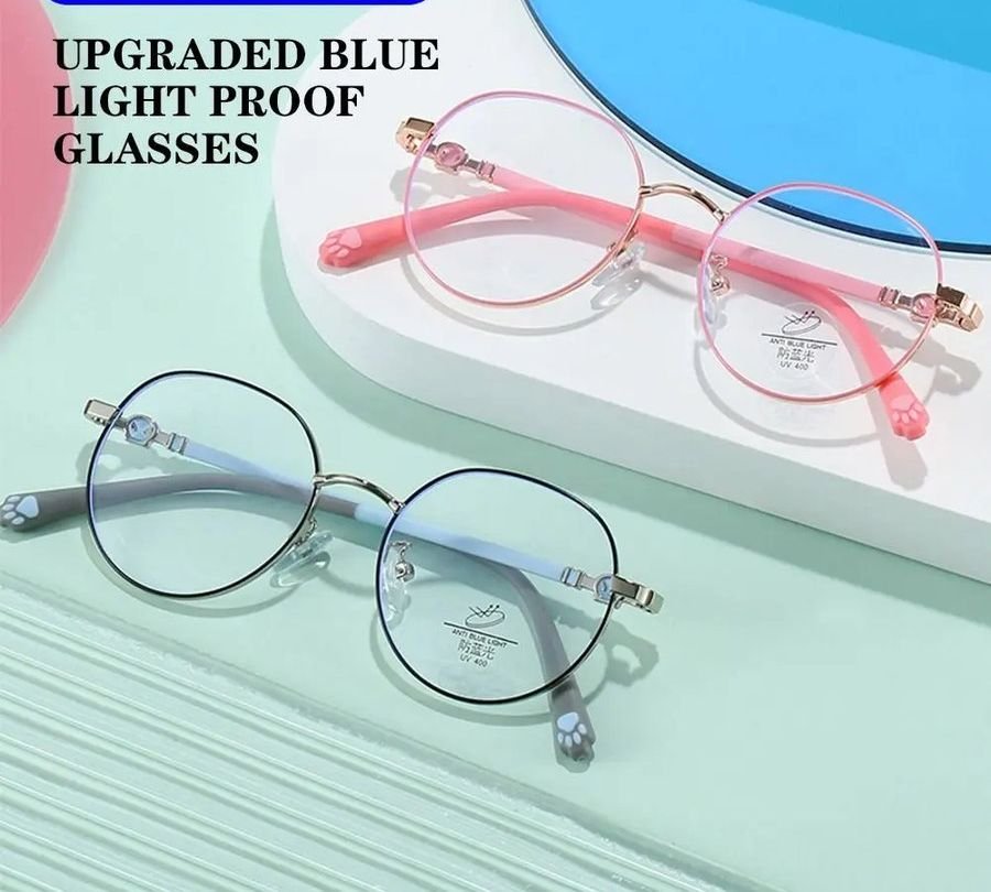 Kids Rose & Navy Blue Light Glasses