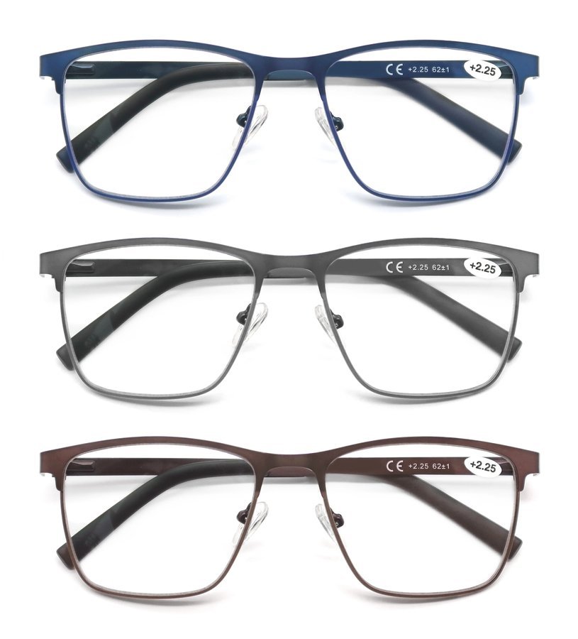 Men's Metal Blue Light Reading Glasses