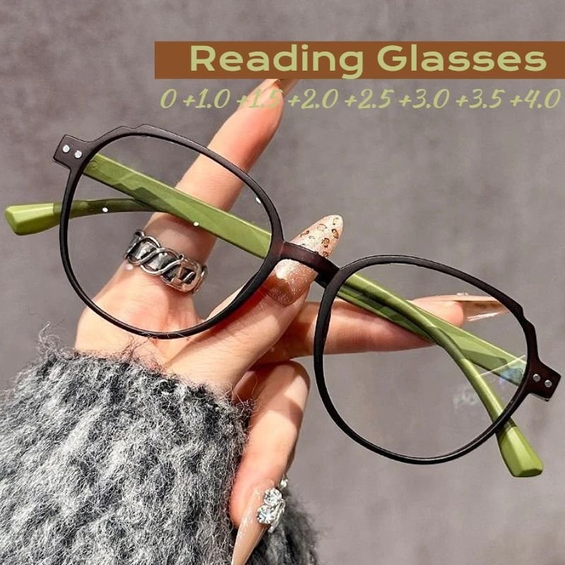Oversized Round Blue Light Reading Glasses